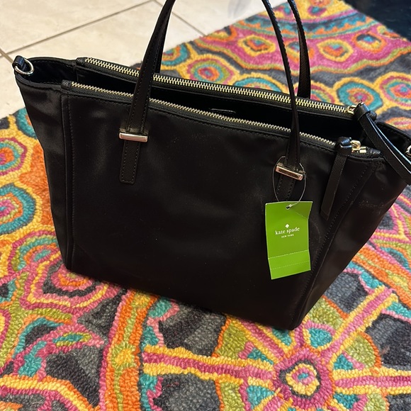 Kate Spade Wilson Road Embellished Alyse Satchel Tote Black Handbag - Picture 5 of 6